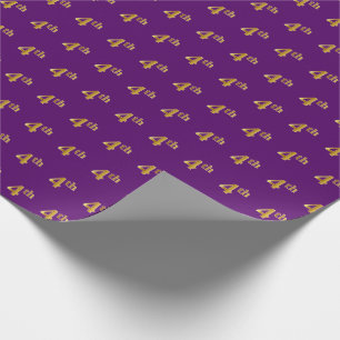 Papel De Regalo Purple, Faux Gold 4th (Cuarto evento)