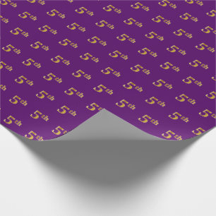 Papel De Regalo Purple, Faux Gold 5º (Quinto) evento