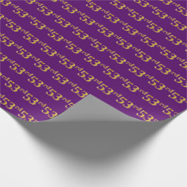 Papel De Regalo Purple, Faux Gold 53rd (Cincuenta y Tercer) Event