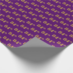 Papel De Regalo Purple, Faux Gold 84º (Ochenta Y Cuarto) Evento