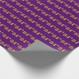 Papel De Regalo Purple, Faux Gold 84º (Ochenta Y Cuarto) Evento