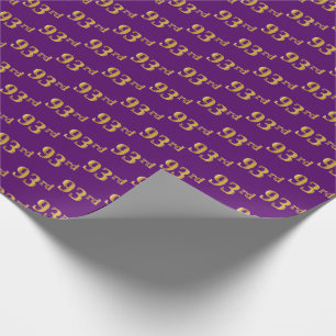 Papel De Regalo Purple, Faux Gold 93 (Noventa Y Tercer) Evento