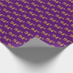 Papel De Regalo Purple, Faux Gold 94º (Noventa Y Cuarto) Evento