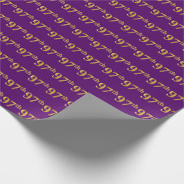 Papel De Regalo Purple, Faux Gold 97º (Noventa Y Séptimo) Evento