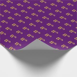 Papel De Regalo Purple, Faux Gold Octavo (Octavo) Evento