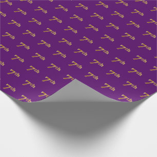 Papel De Regalo Purple, Faux Gold Séptimo (Séptimo) Evento