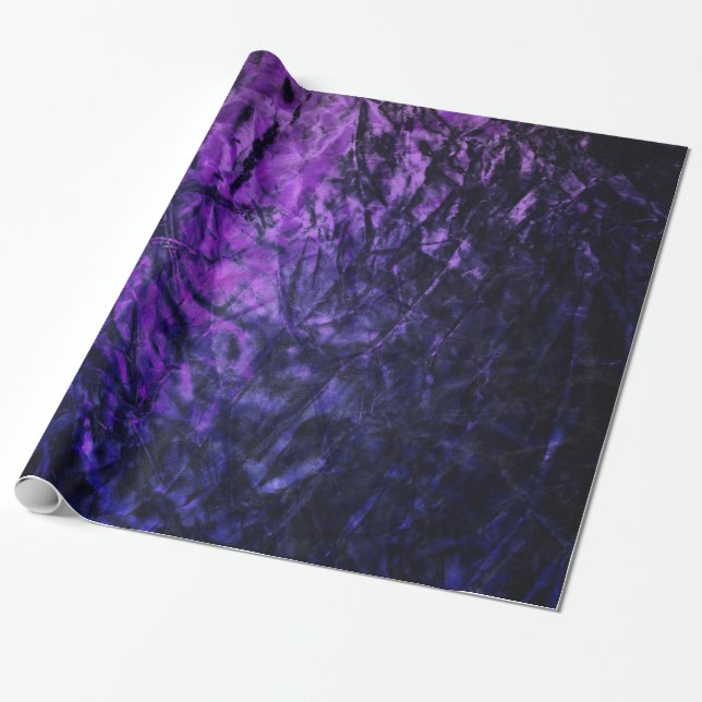 Papel De Regalo Purple Glam Abstract Birday Party (Desenrollado)