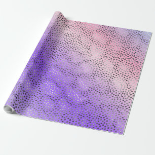 PAPEL DE REGALO PURPLE GRADIENT POLKA PASA EL PATRÓN DE TRENDY