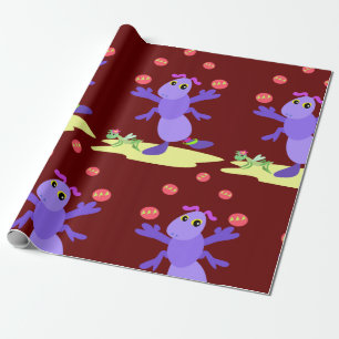 Papel De Regalo Purple Grasshopper Juving Fun Crema