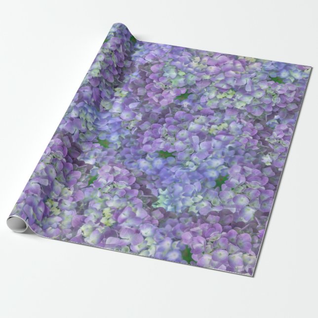 Papel De Regalo Purple hydrangea flowers (Desenrollado)