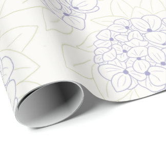 Papel De Regalo Purple Hydrangeas outline