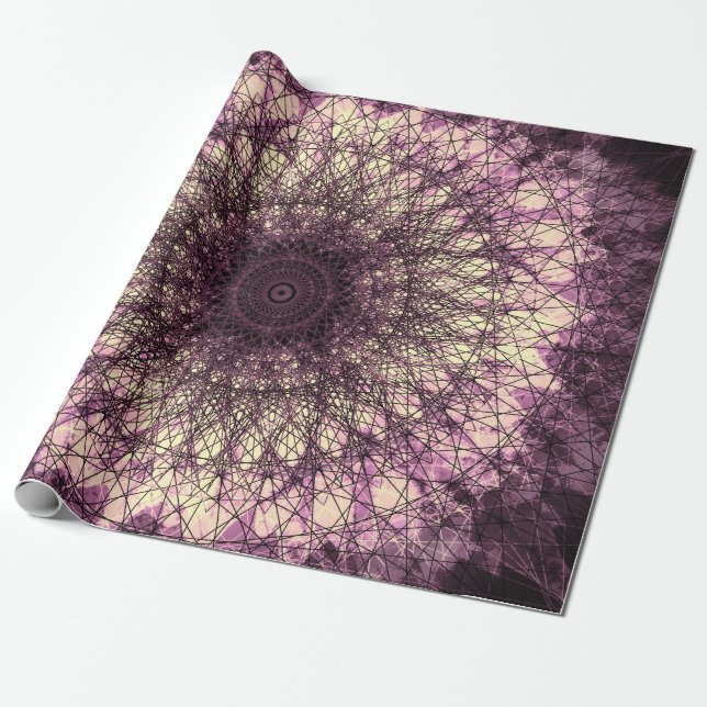 Papel De Regalo Purple Mandala (Desenrollado)