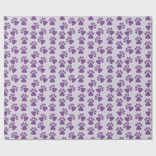 Papel De Regalo Purple Pawprints