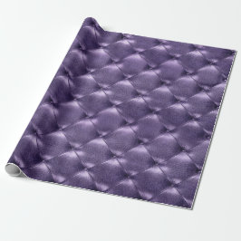 Papel De Regalo Purple Plum Glam Luxury Opulent Tufted Leather VIP