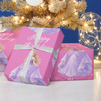 Papel De Regalo Purple Princess 