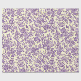 Papel De Regalo Purple Roses 