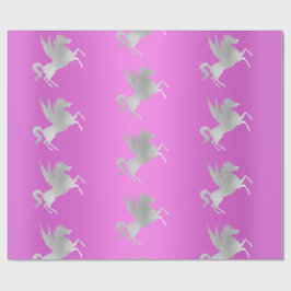PAPEL DE REGALO PURPLE SILVER UNICORN BRAP BODA DE CUMPLEAÑOS