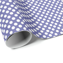 Papel De Regalo purple white polka dots periwinkle