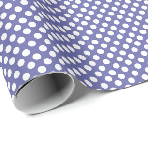 Papel De Regalo purple white polka dots periwinkle