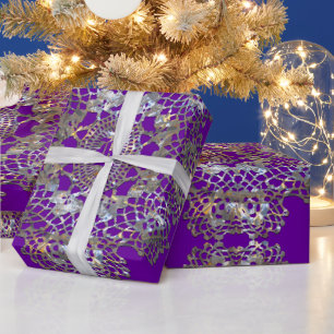 Papel De Regalo Púrpura aristocrática del monograma