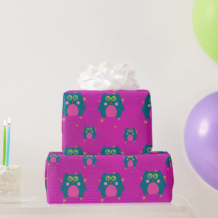 Papel de regalo púrpura azul verdoso para fiesta d