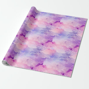 Papel De Regalo Púrpura, Azul y Rosa Abstracto