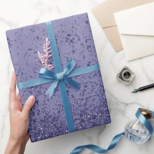 Papel De Regalo Púrpura Brillo Falso de Amatista 