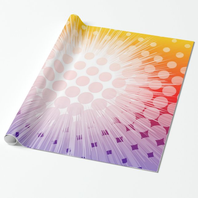 Papel De Regalo Púrpura del arte pop del superhéroe (Desenrollado)