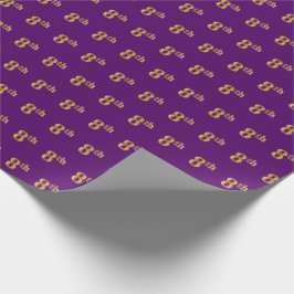 Papel De Regalo Púrpura, falso oro 8º (Octavo) Evento