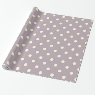 Papel De Regalo Púrpura pastel con puntos de crema