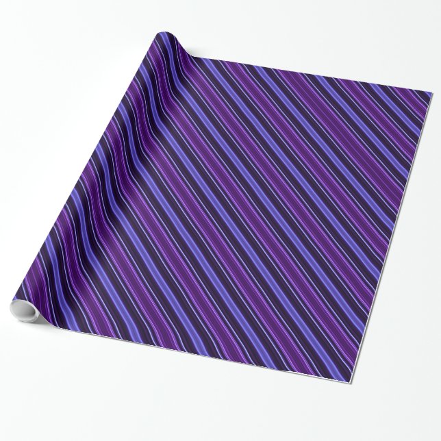 Papel De Regalo Púrpura rayada (Desenrollado)