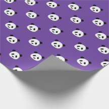 Púrpura Real - Patrón Panda Minimalista