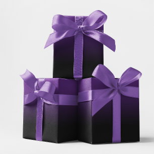 Papel De Regalo Púrpura Real y Ómbre Negro