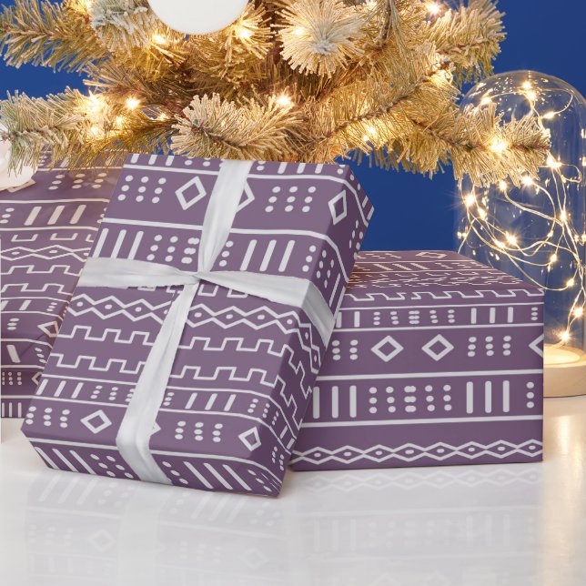 Papel De Regalo Púrpura tela de barro moderna (Vacaciones)