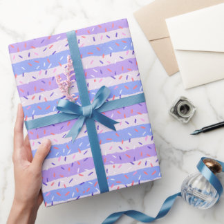 Papel De Regalo Purpuradas y Rayas Caprichosas