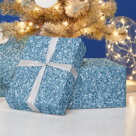 Papel De Regalo Purpurina azul turquesa  