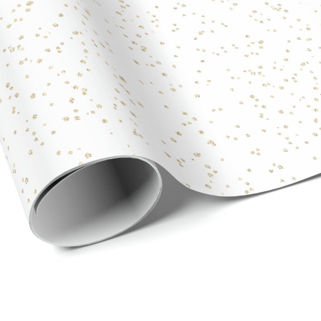 Papel De Regalo Purpurina boda Gold (Esquina del rollo)