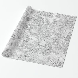 Papel De Regalo Purpurina Brie Marble Gray Gray Silver Stone Abstr