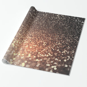 Papel De Regalo Purpurina brillante Ombre terracota de cobre