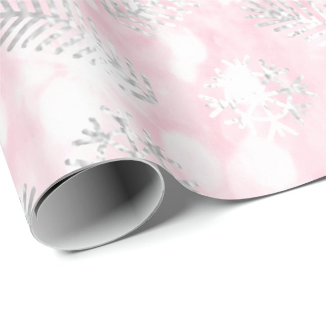 Papel De Regalo Purpurina de Alegría Rosa Navidad Vacaciones de ár (Esquina del rollo)