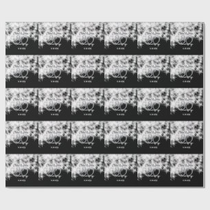 Papel De Regalo Purpurina de aniversario de 30 bodas gris plateado