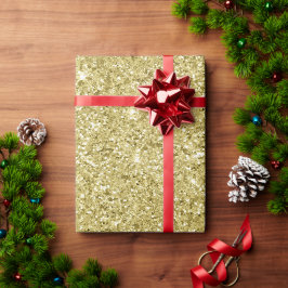 Papel De Regalo Purpurina de espuma de oro