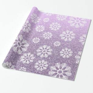 Papel De Regalo Purpurina de la lavanda del día de fiesta del