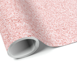 Papel De Regalo Purpurina de oro Rosa de lujo