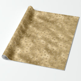 Papel De Regalo Purpurina de oro Sparkle Stars