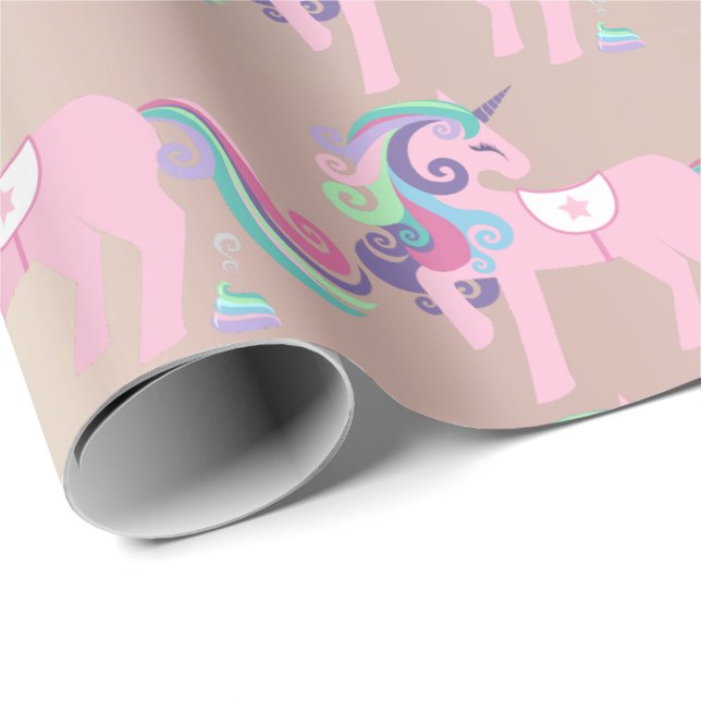 Papel De Regalo Purpurina de parkol de unicornio (Esquina del rollo)