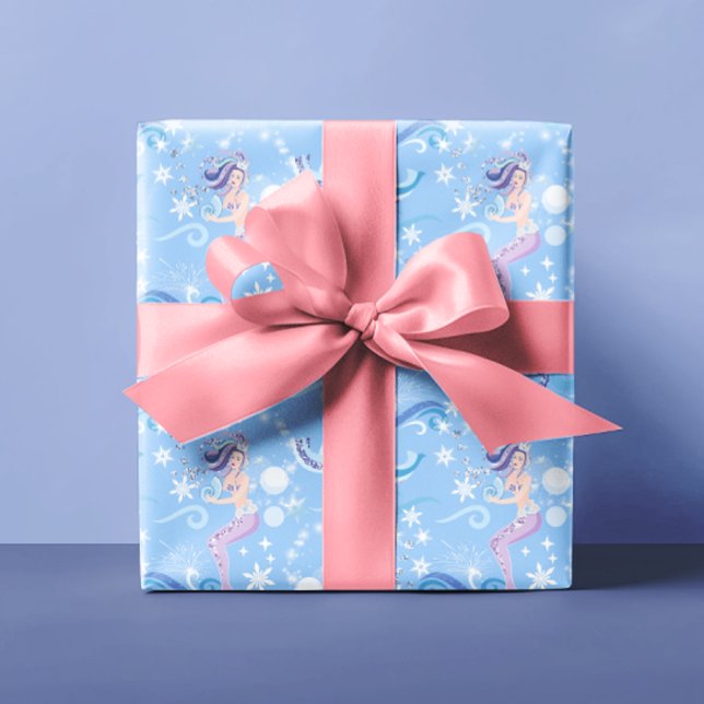 Papel De Regalo Purpurina de sirena de bonito (Subido por el creador)