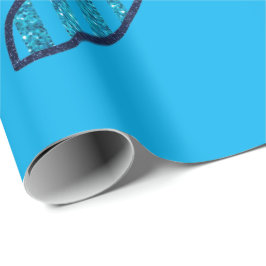 Papel De Regalo Purpurina del Día del Padre del Canto del Cuello