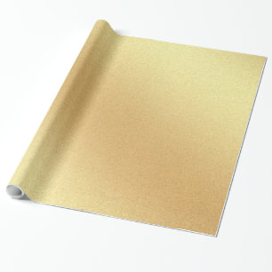 Papel De Regalo Purpurina Faux Gold Elegant Moderno Glossy dorado