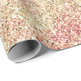 Papel De Regalo Purpurina Girly Pink Gold Glitz